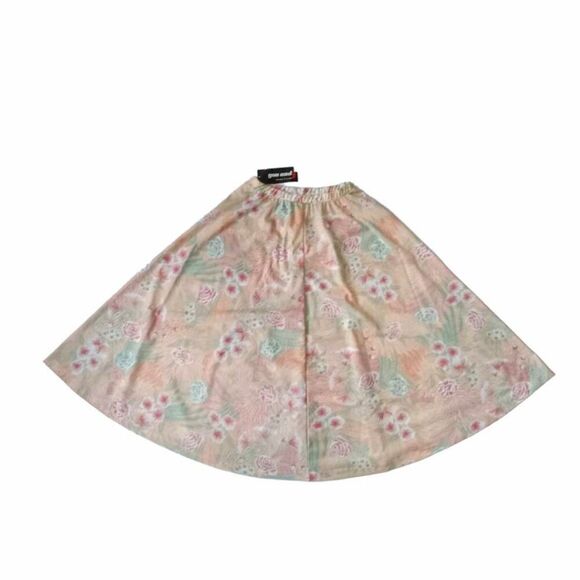 Aileen You and I Vintage Women's Peachy Floral Print Skirt & Vest 3 Piece Set - Picture 5 of 12